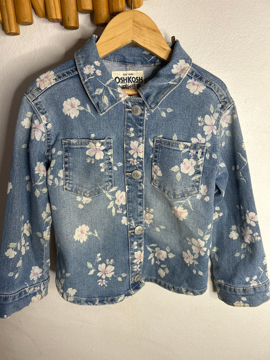 Floral denim jacket 4y