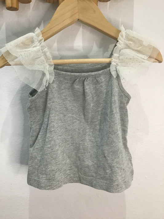 Tanktop tulle shoulders 12-18m