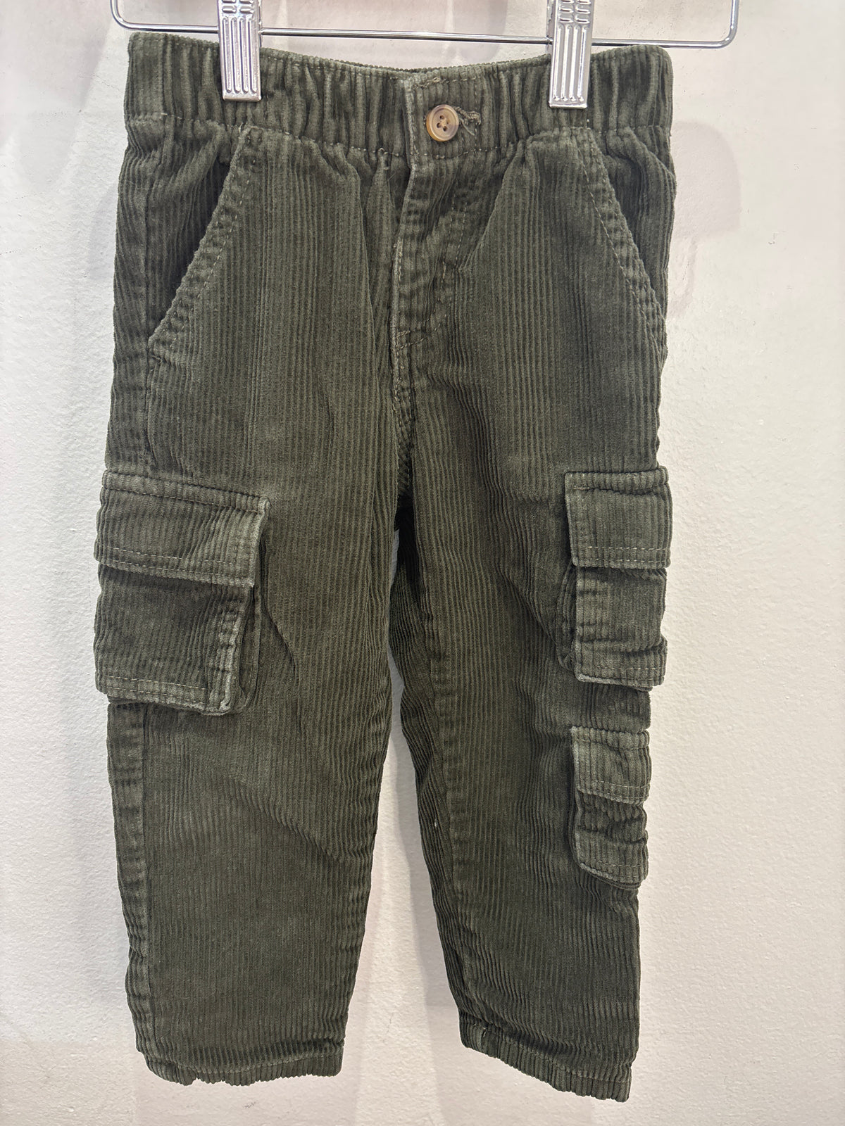 Wide leg olive corduroys 3y