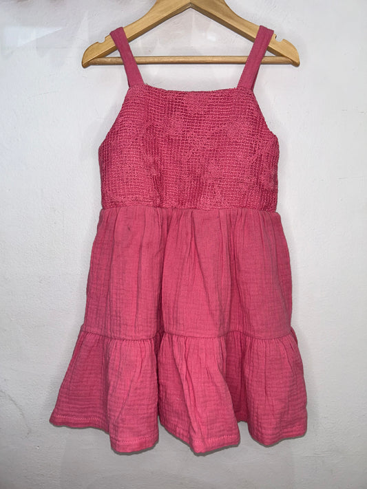 Pink lace detail dress 5y