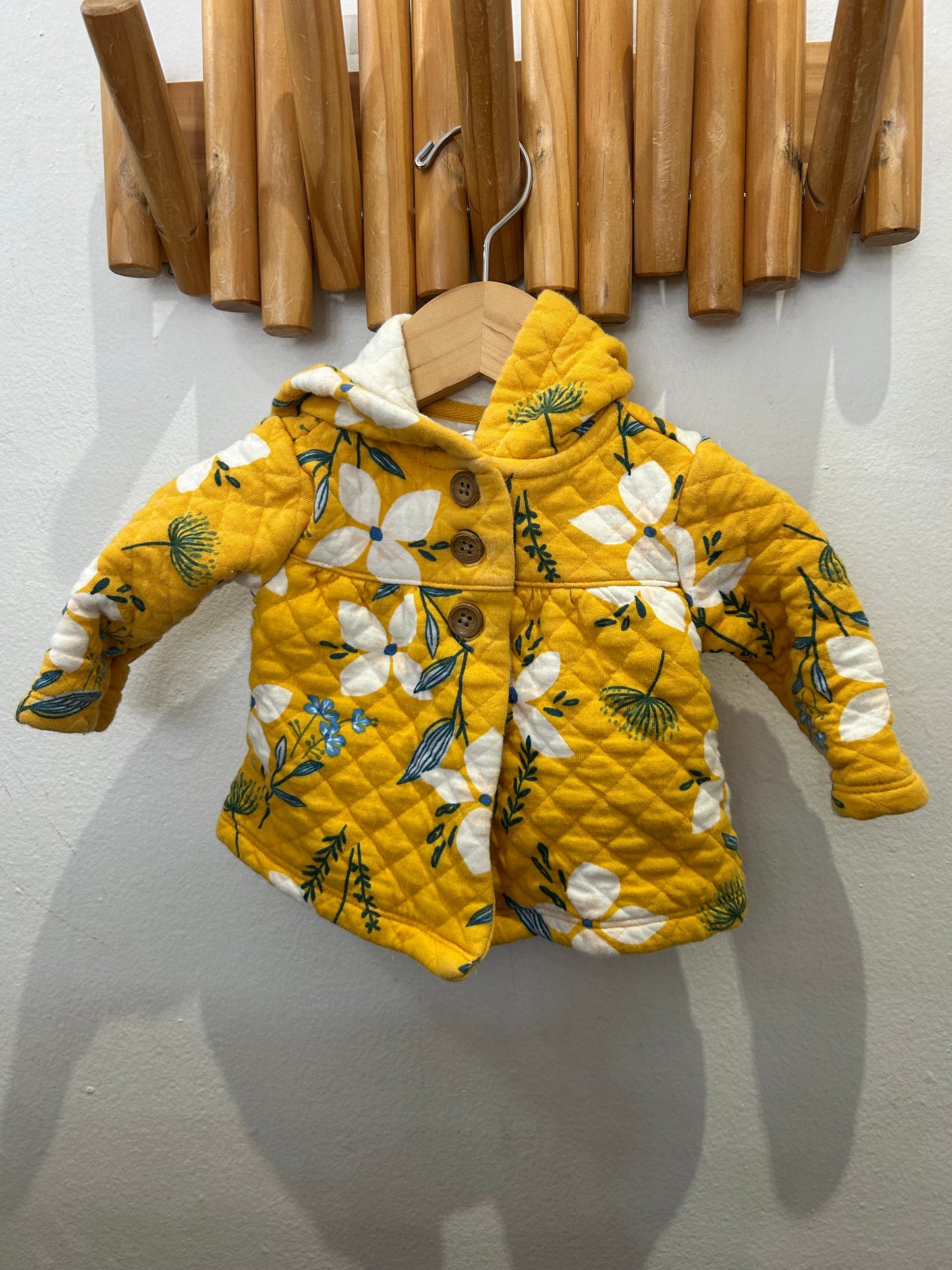 Yellow quilted sweatshirt 3m