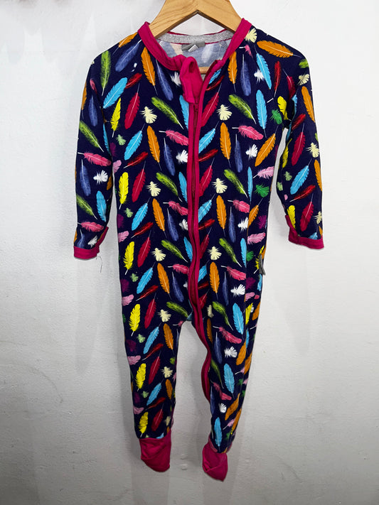 Rainbow feathers sleeper 18-24m