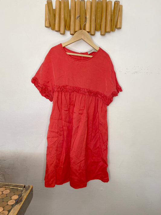 Red frills dress 9y