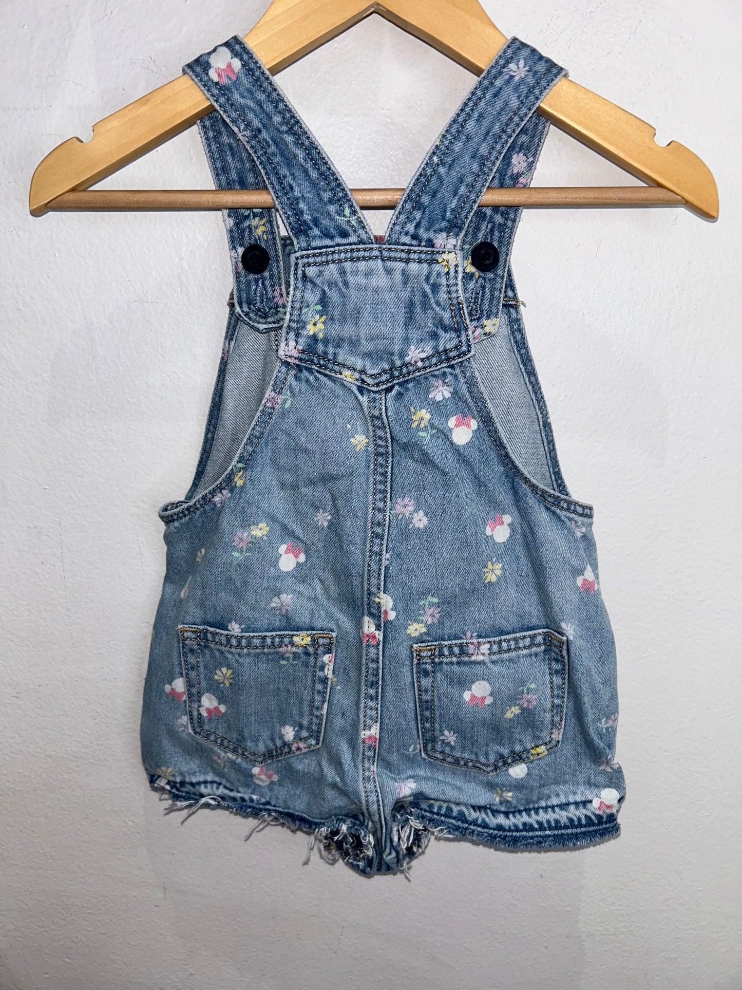Minnie shorty denim romper 3y