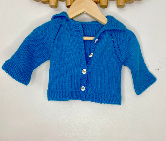 Handmade knit cardigan 12m