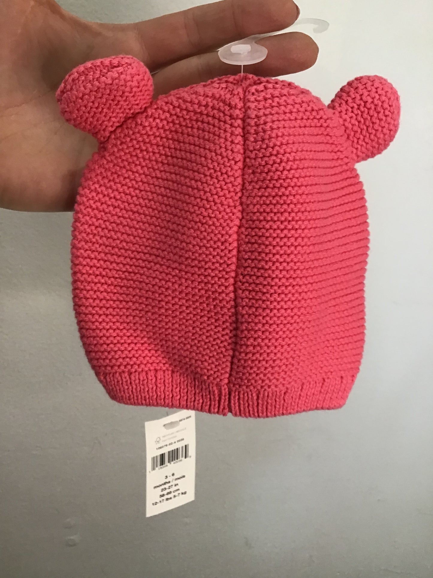 Pink hat 3-6m NEW