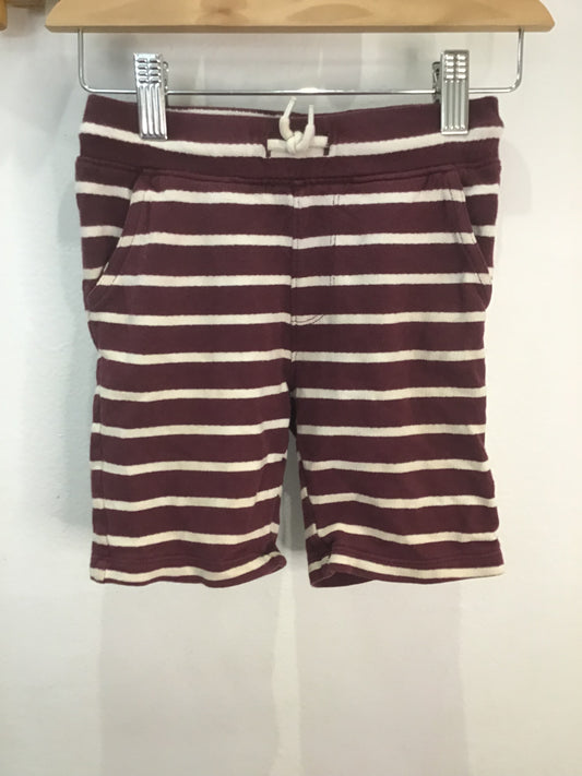 Shorts jogger maroon stripes 5y