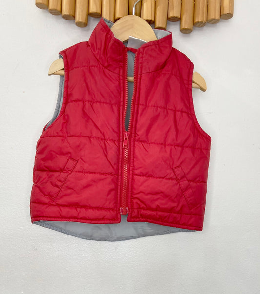 Vintage red puffer vest 2-3y