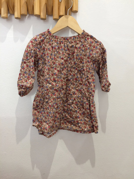 Brown floral dress 12-18m