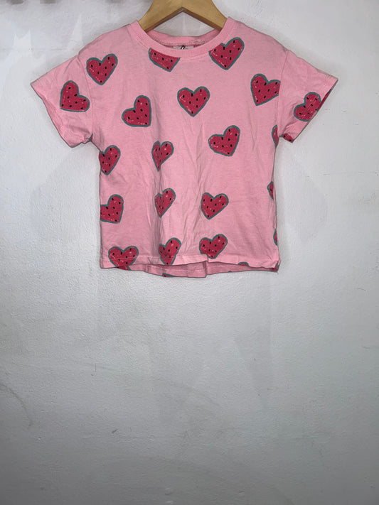 Watermelon hearts tee 18-24m