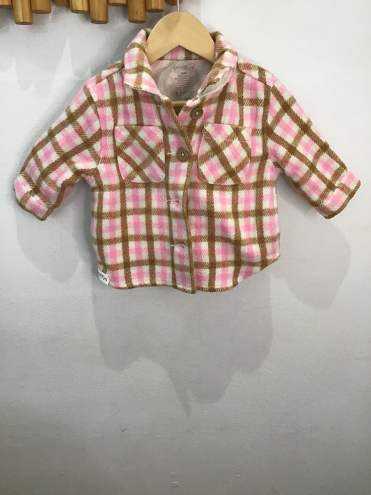 Oversized pink shacket 3-6m