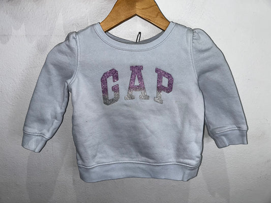 Gap sparkly logo pullover 12-18m