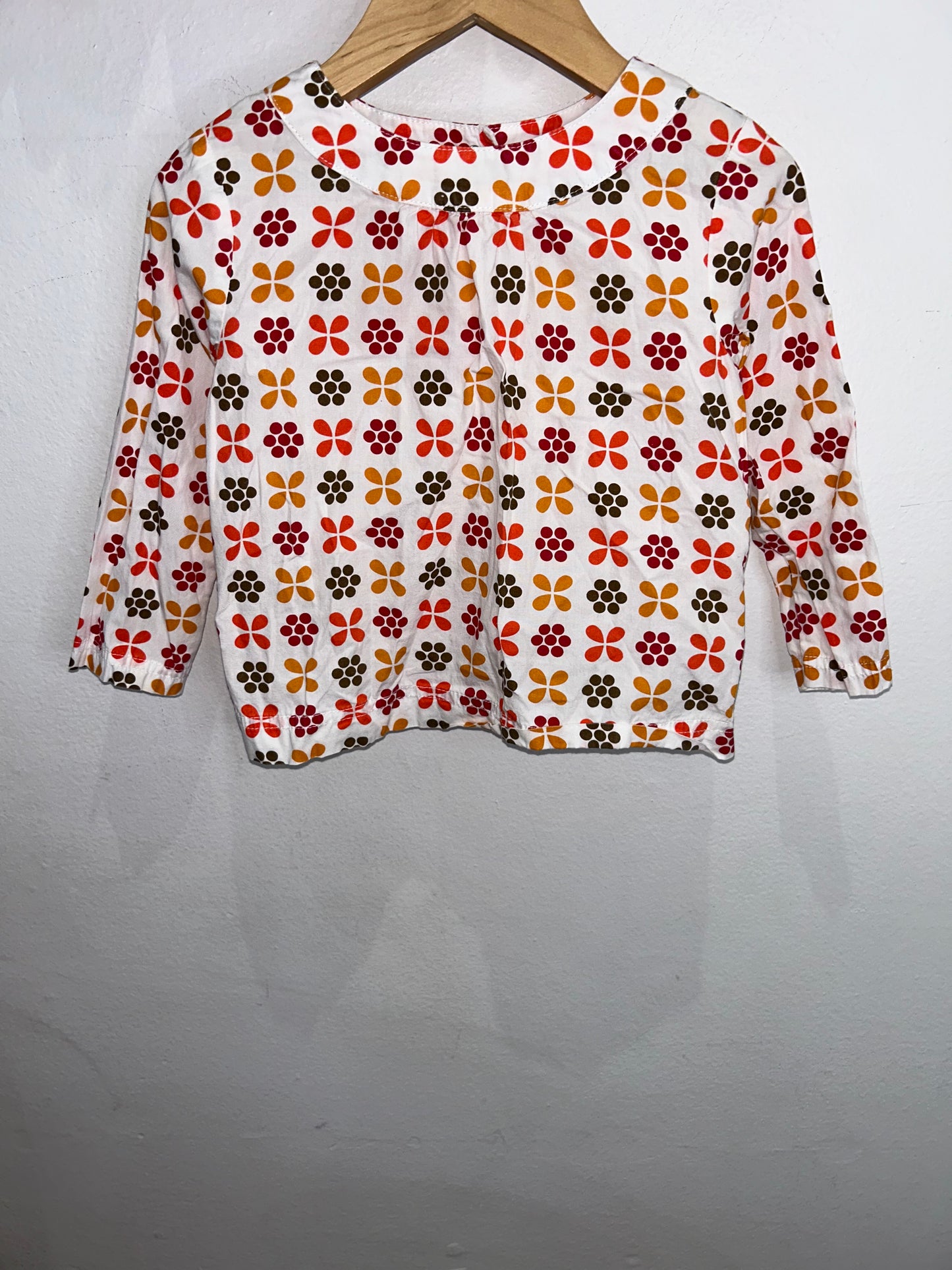 Geo flowers blouse 18-24m