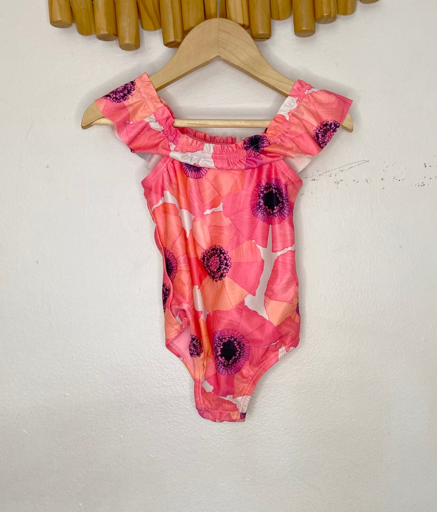 Neon big flowers swimsuit 18-24m