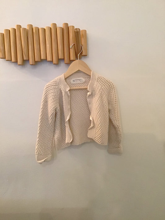 Cream knit sweater 18-24m