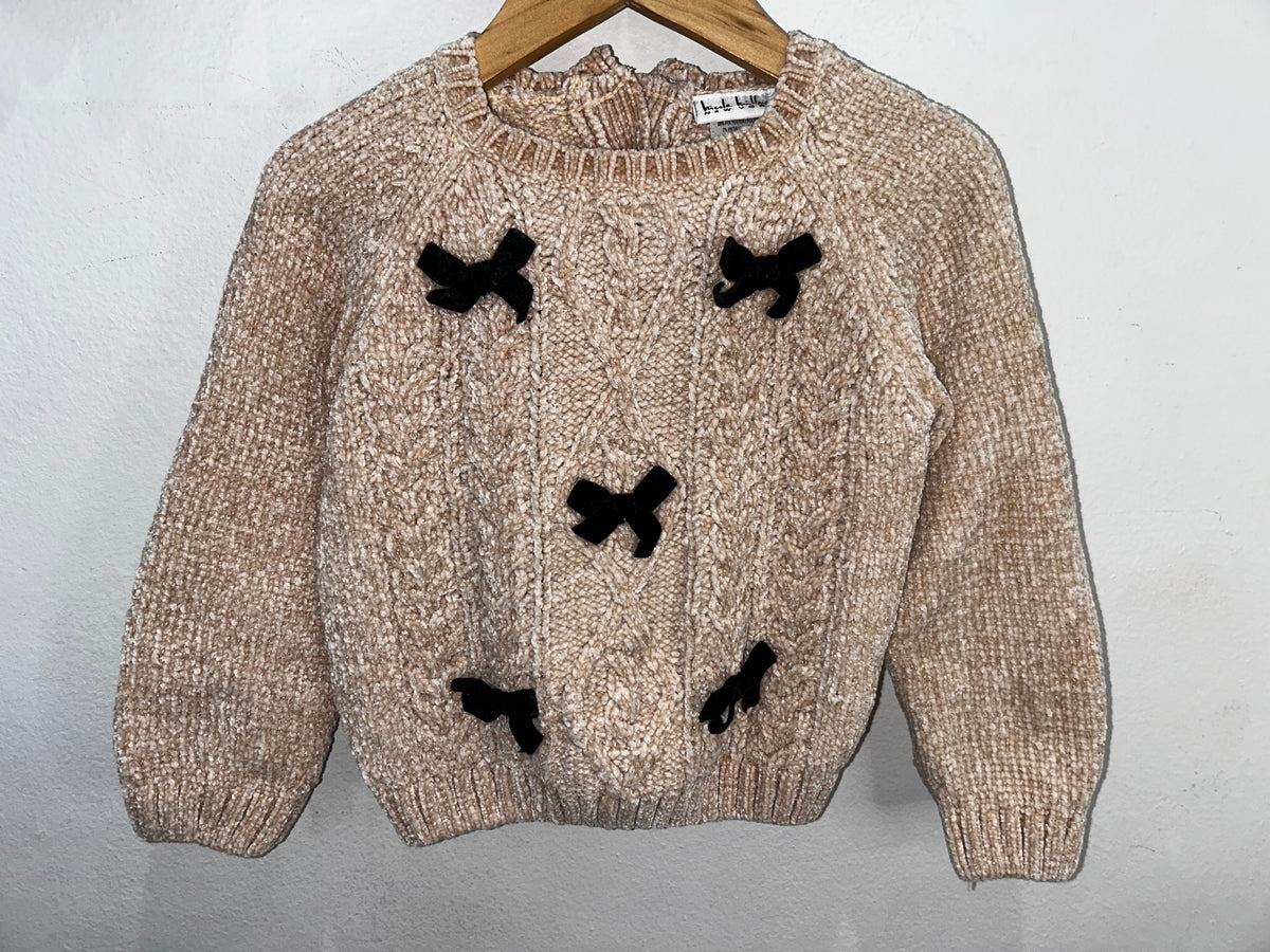 Beige bows sweater 3y
