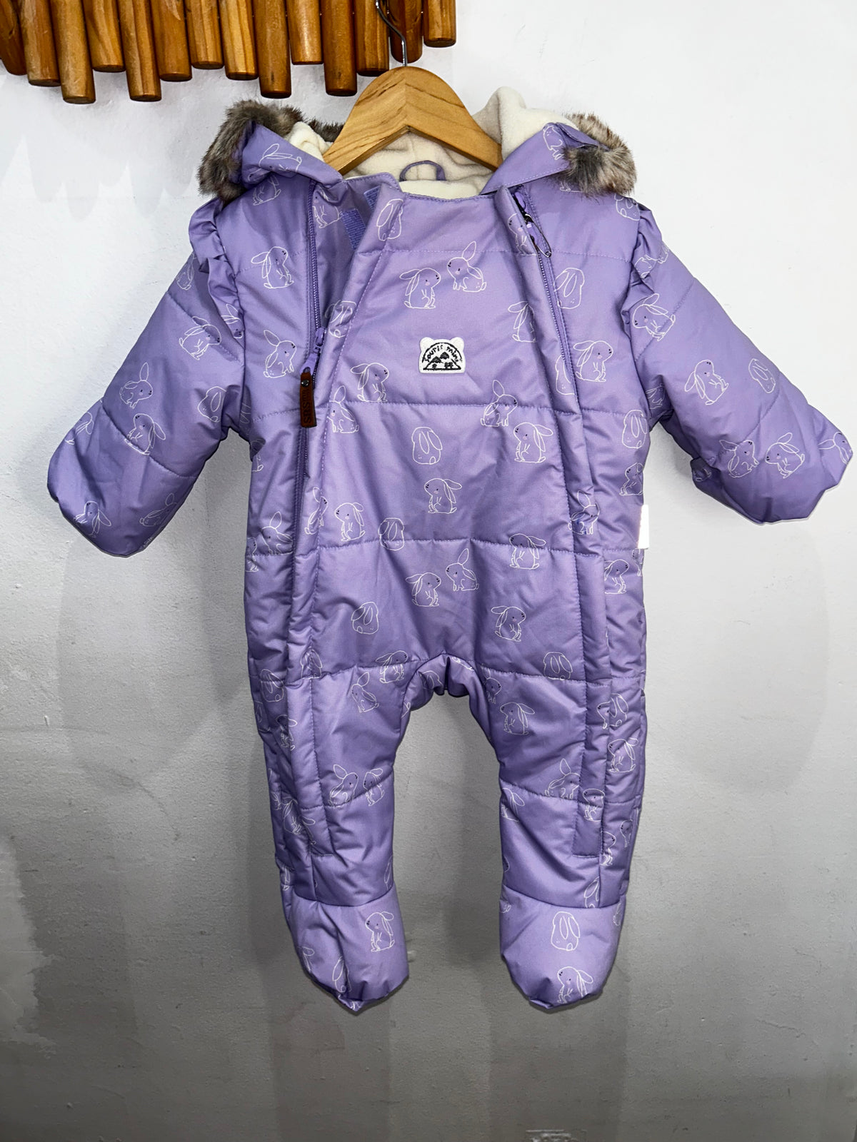 Souris Mini lavender snowsuit 6-12m