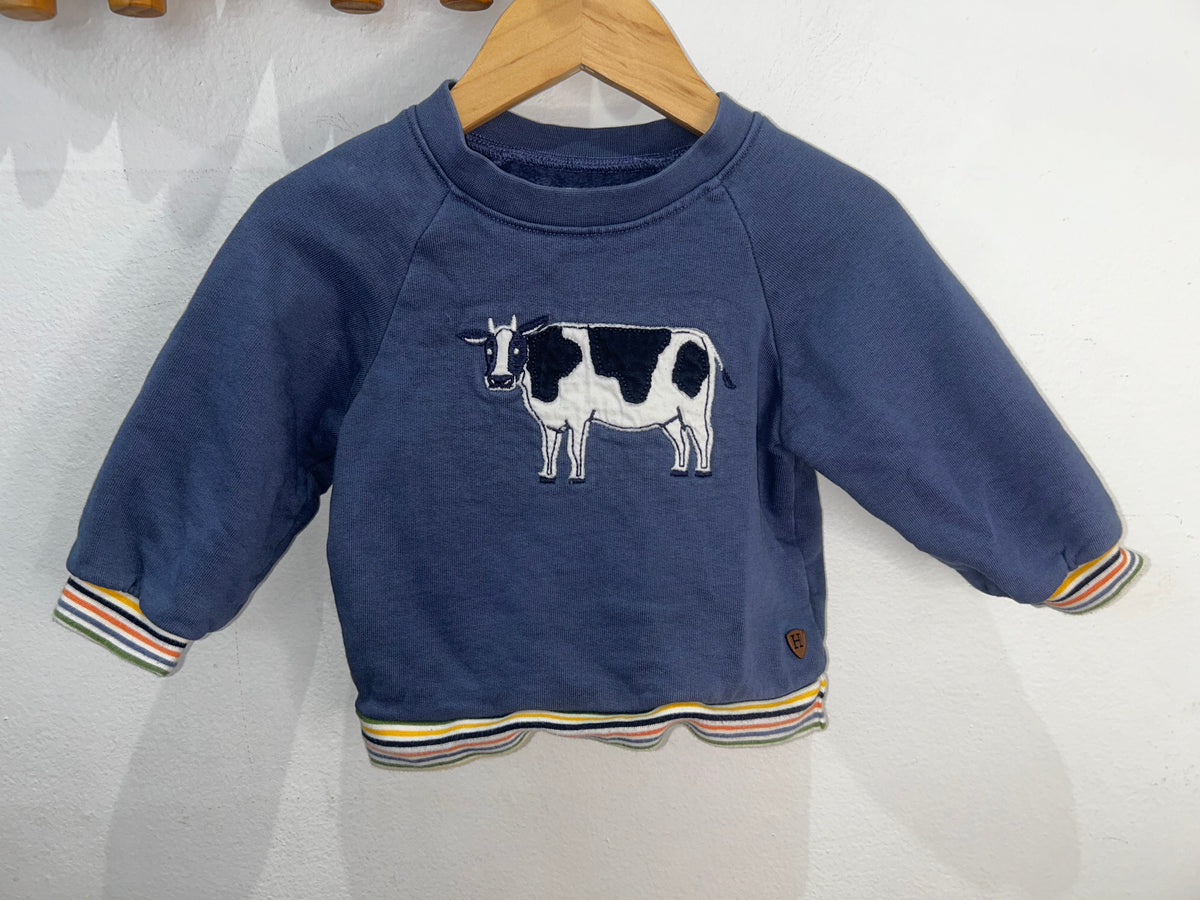 Hatley cow pullover 12-18m