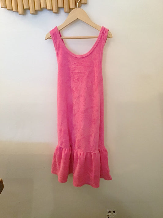 Pink terry dress or coverup 12y