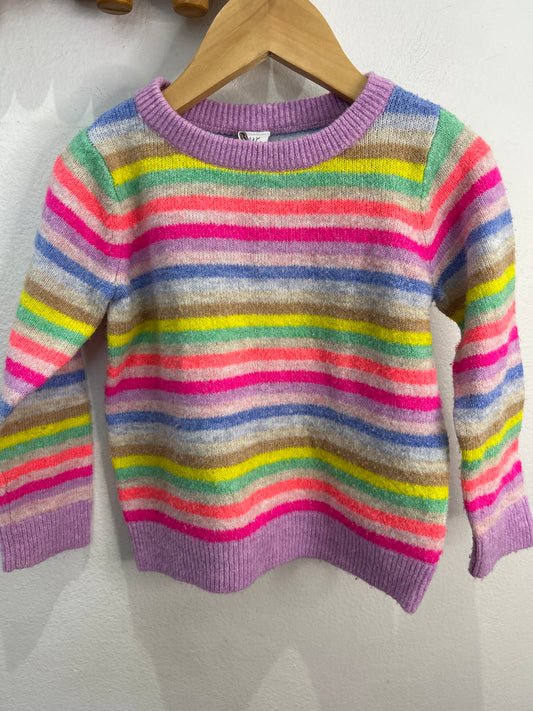 Neon stripes sweater 3y