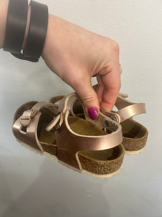 C11 gold Birkenstocks