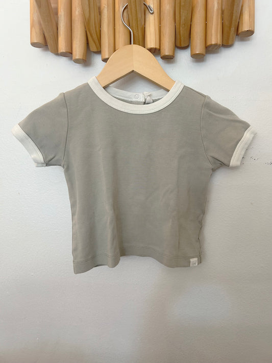 Quincy Mae grey tee 18-24m