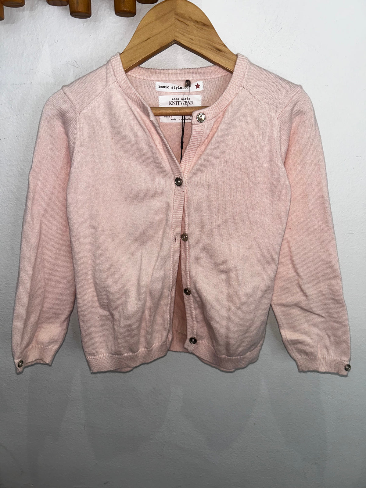 Light pink cardigan 5y