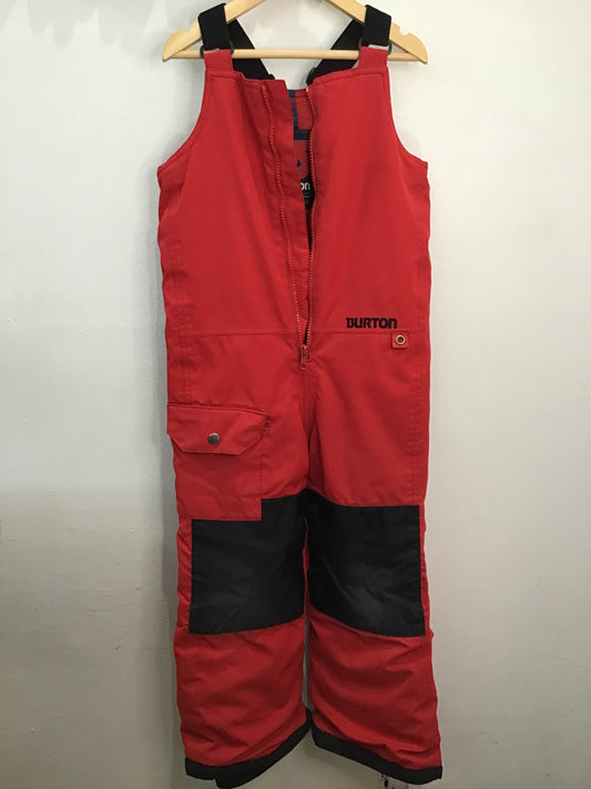 Burton red bib snowpants 5-6y