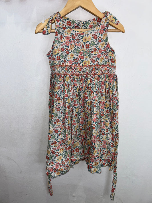 Floral smocked roses dress 3y