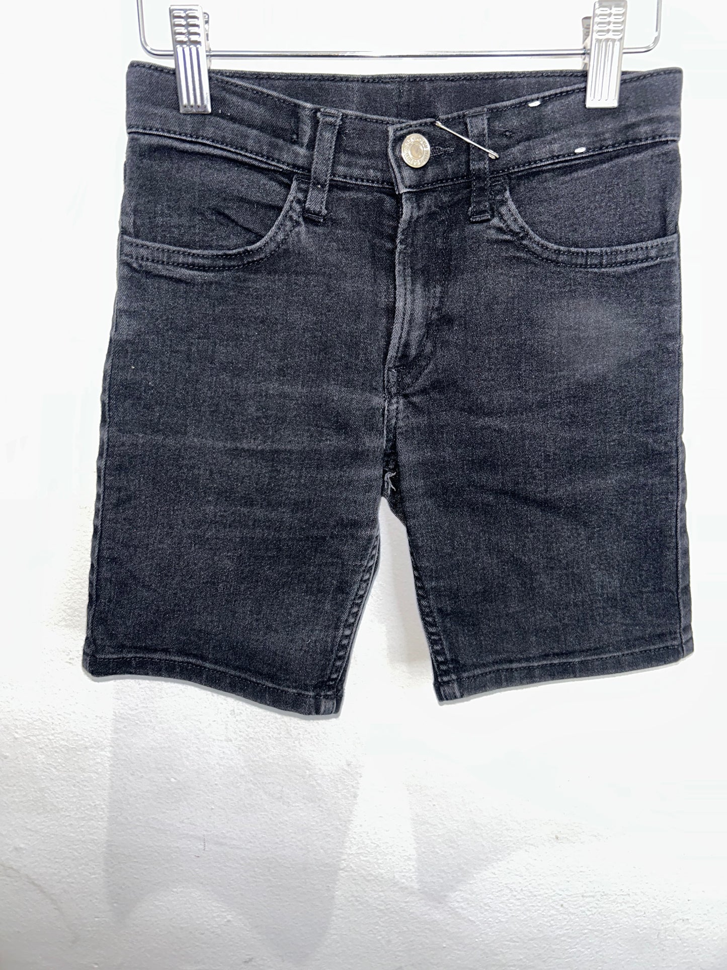 Black denim slim fit shorts 5-6y