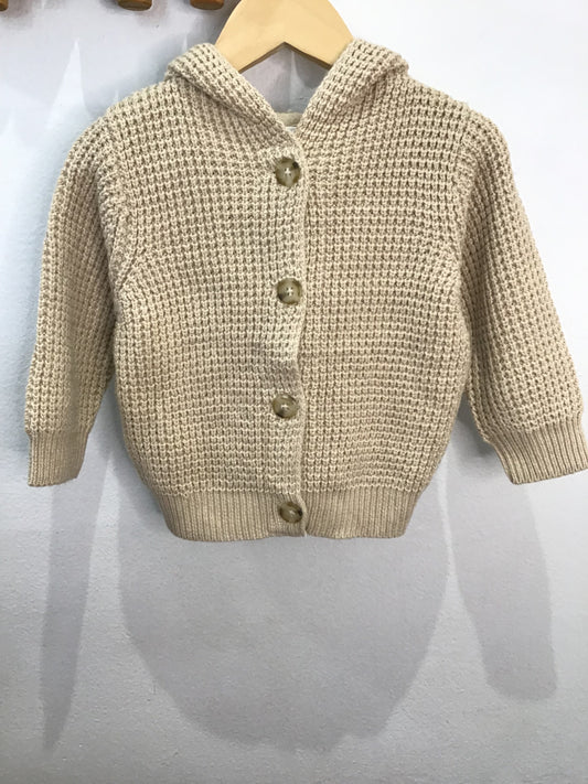 Cardigan knit beige 12m