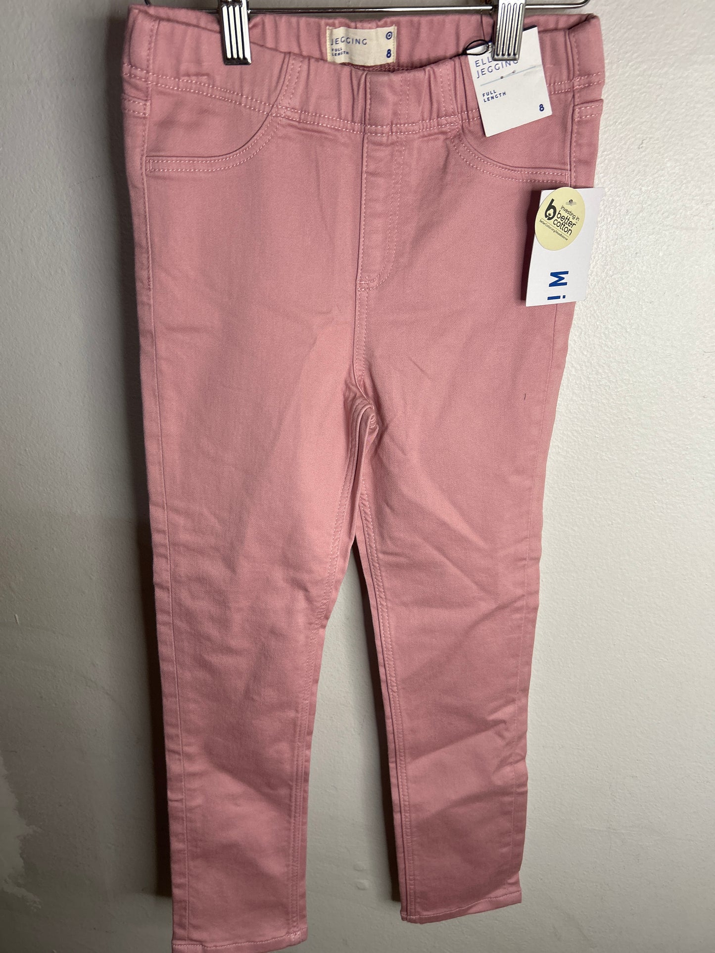 Rose denim jeggings 8y NEW