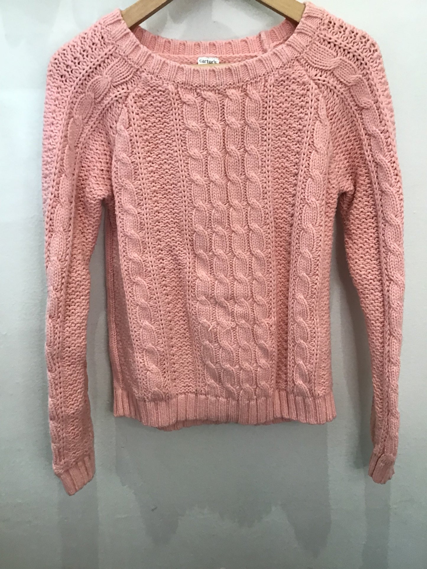 Sweater pink cable knit 6y