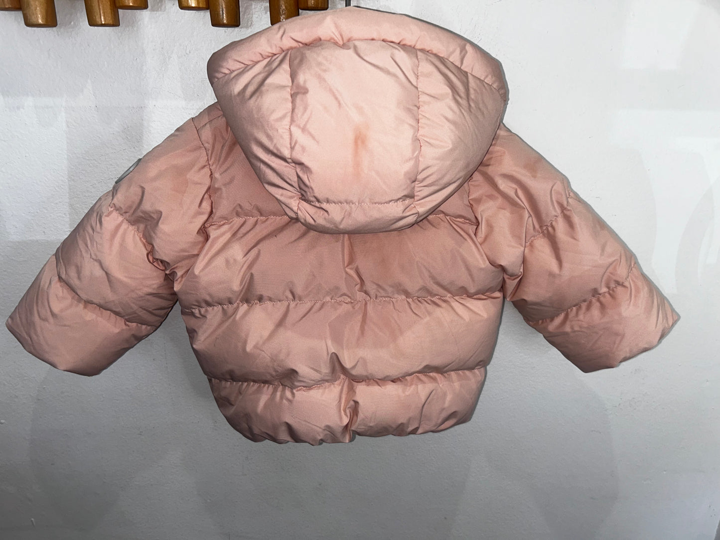 Bonpoint pink winter jacket 12m