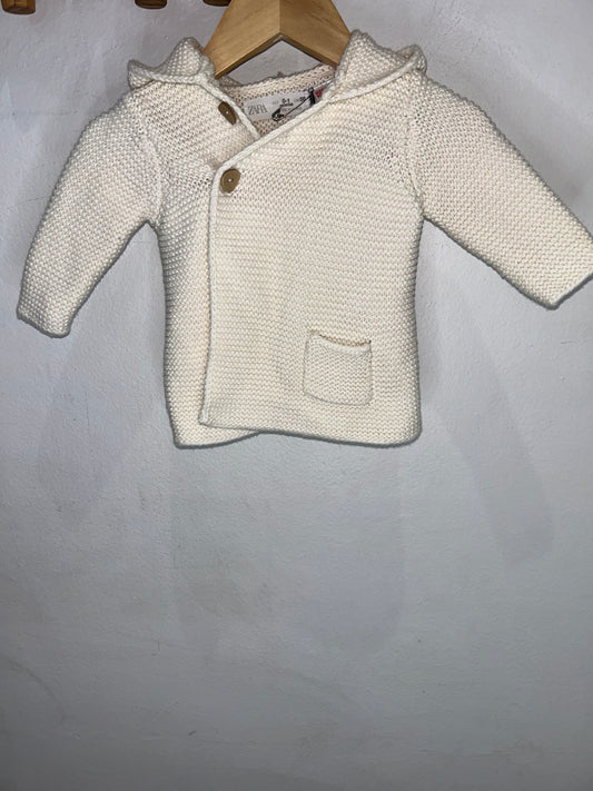 Cream baby sweater 0-1m