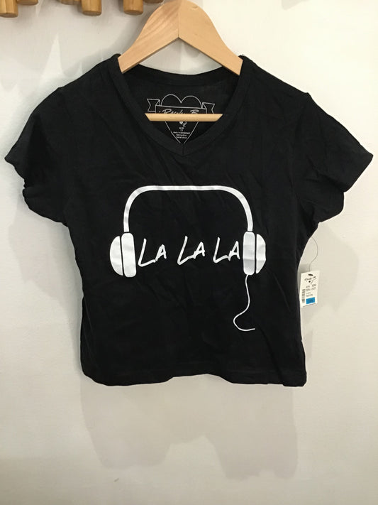 Lalala music crop tee 12y