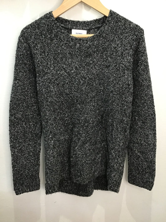 Dark grey open back sweater 8y