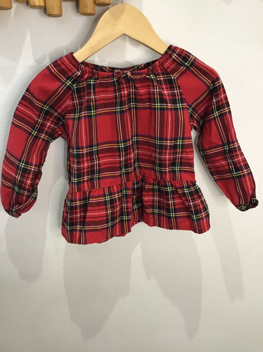 Tartan bloues 12-18m