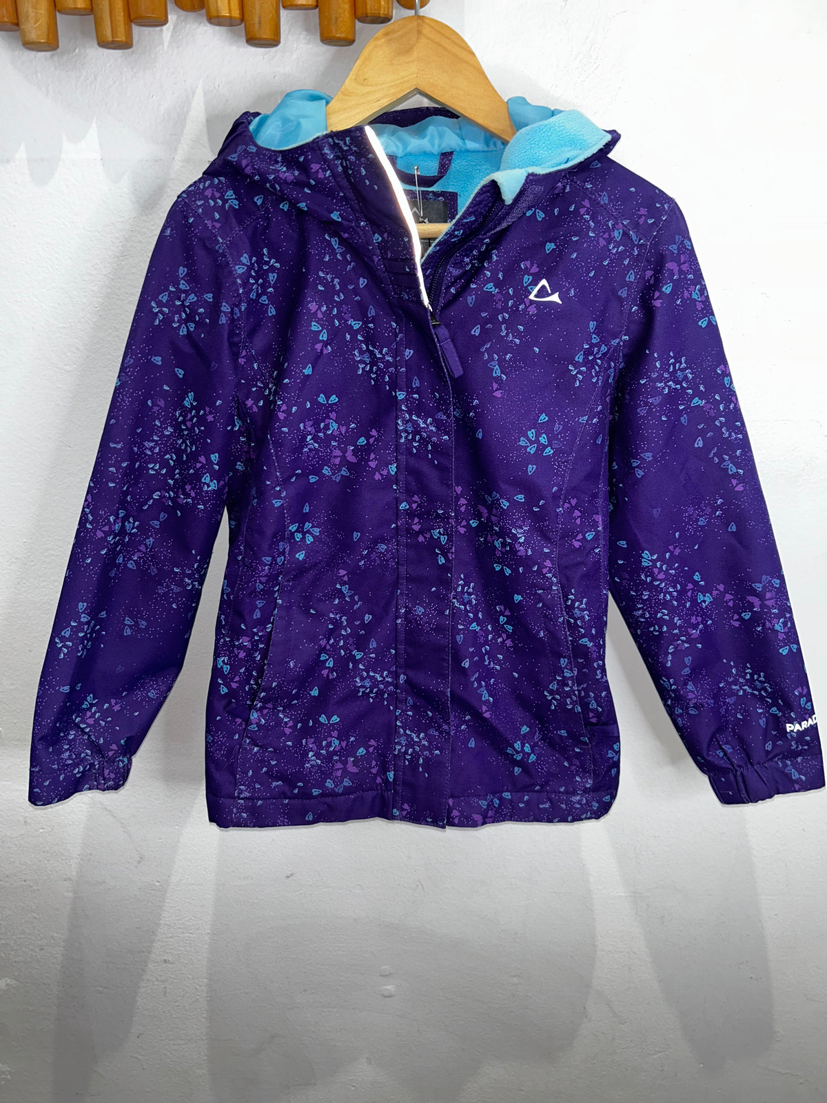 Paradox fleece lined rainjacket purple 6y