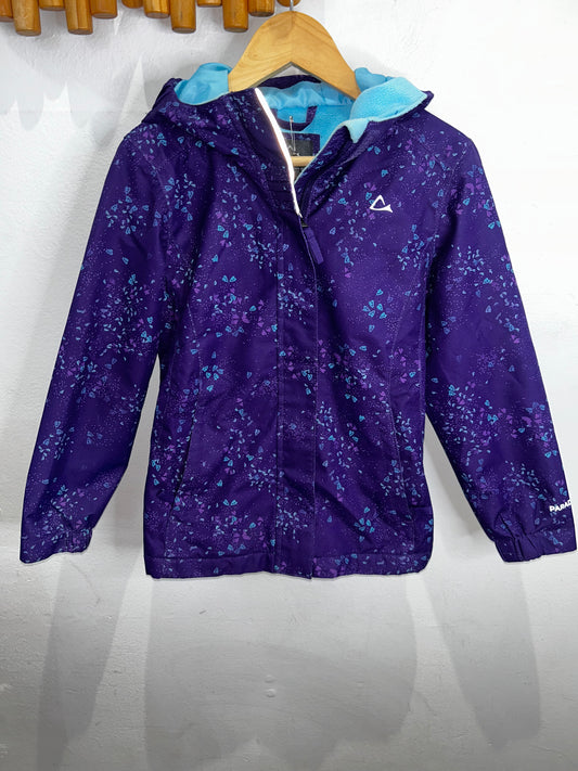 Paradox fleece lined rainjacket purple 6y