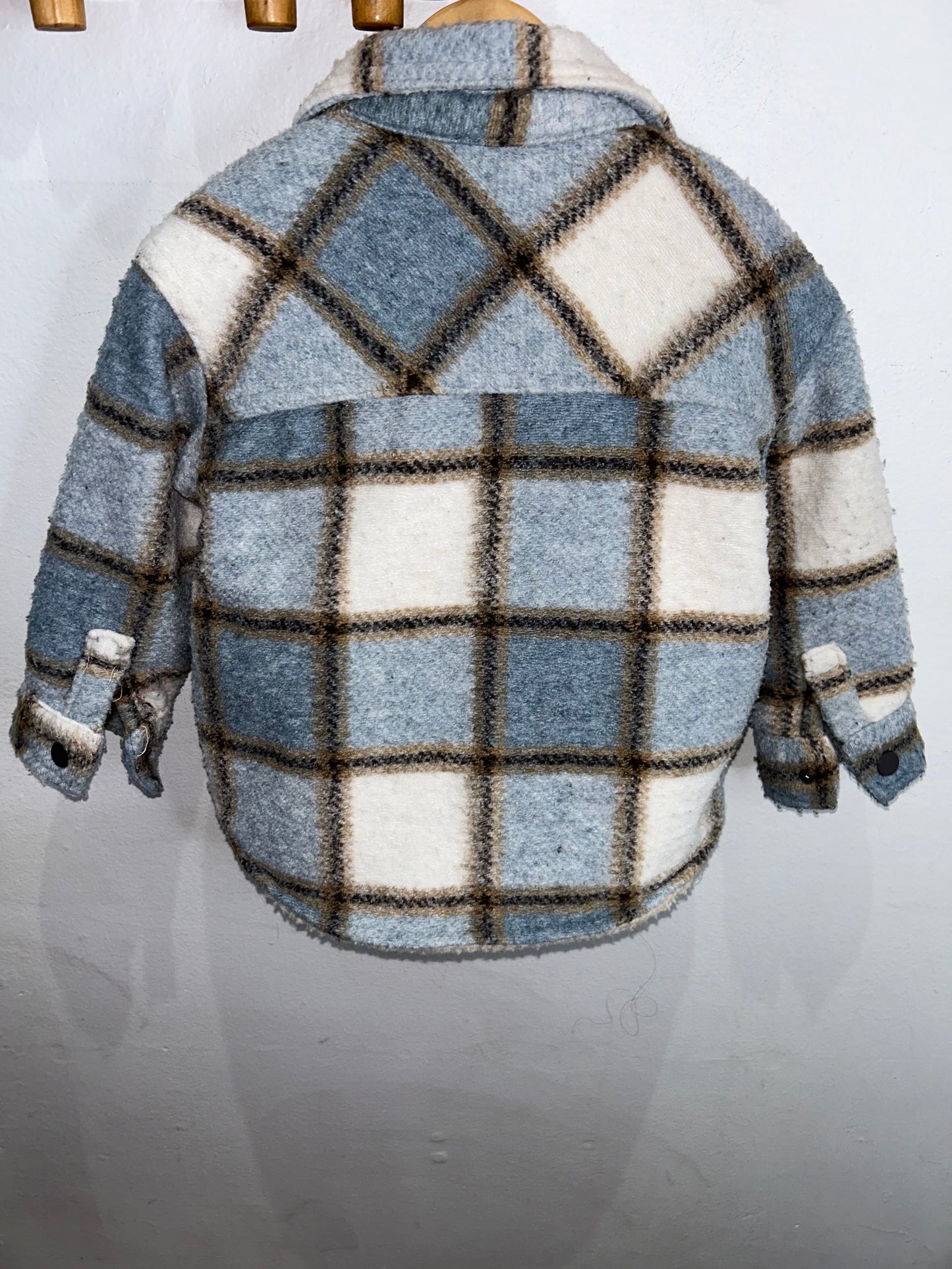 Blue pattern coat 2-3y