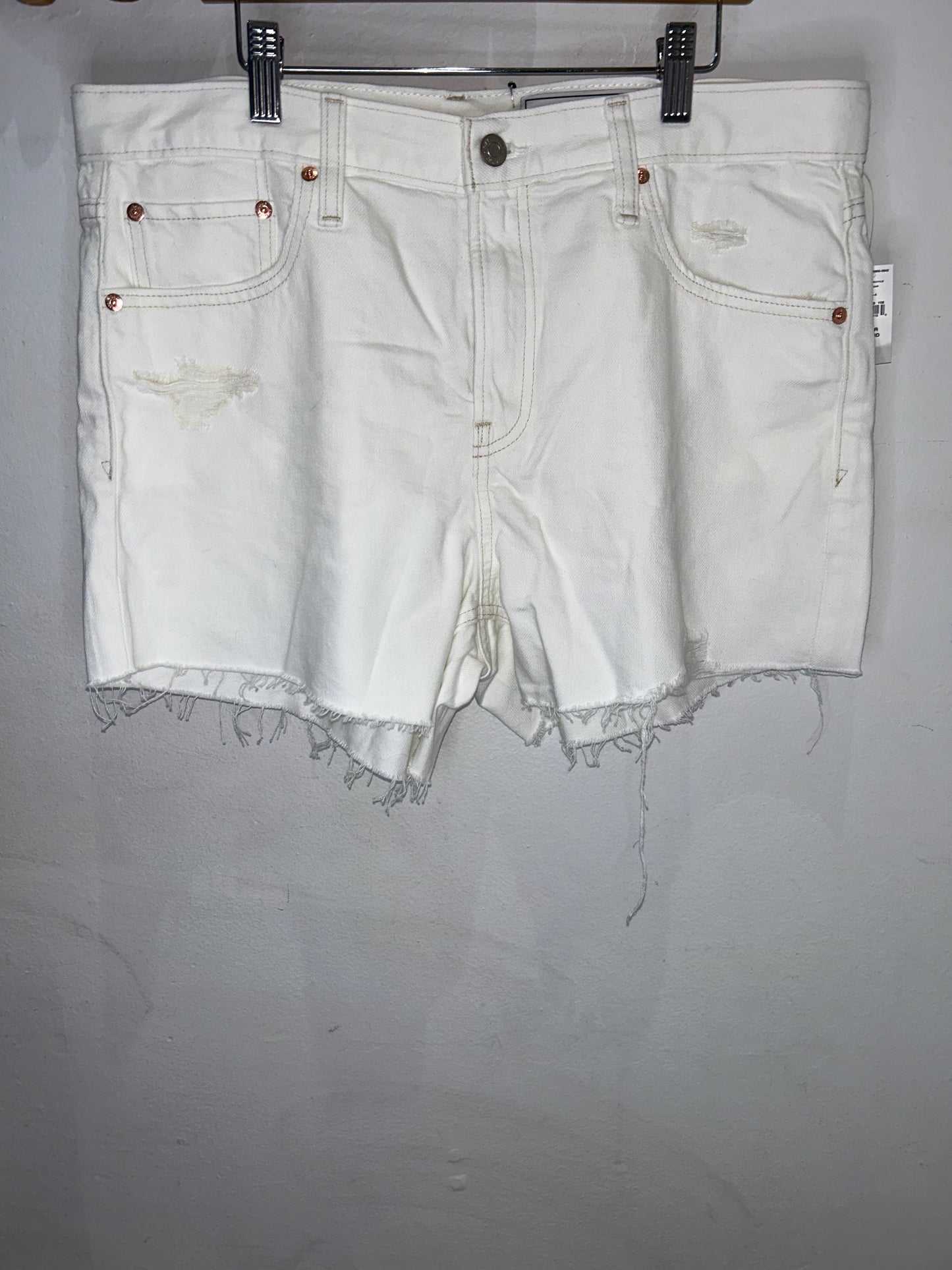 White Cut Off Shorts Adult 10 NEW