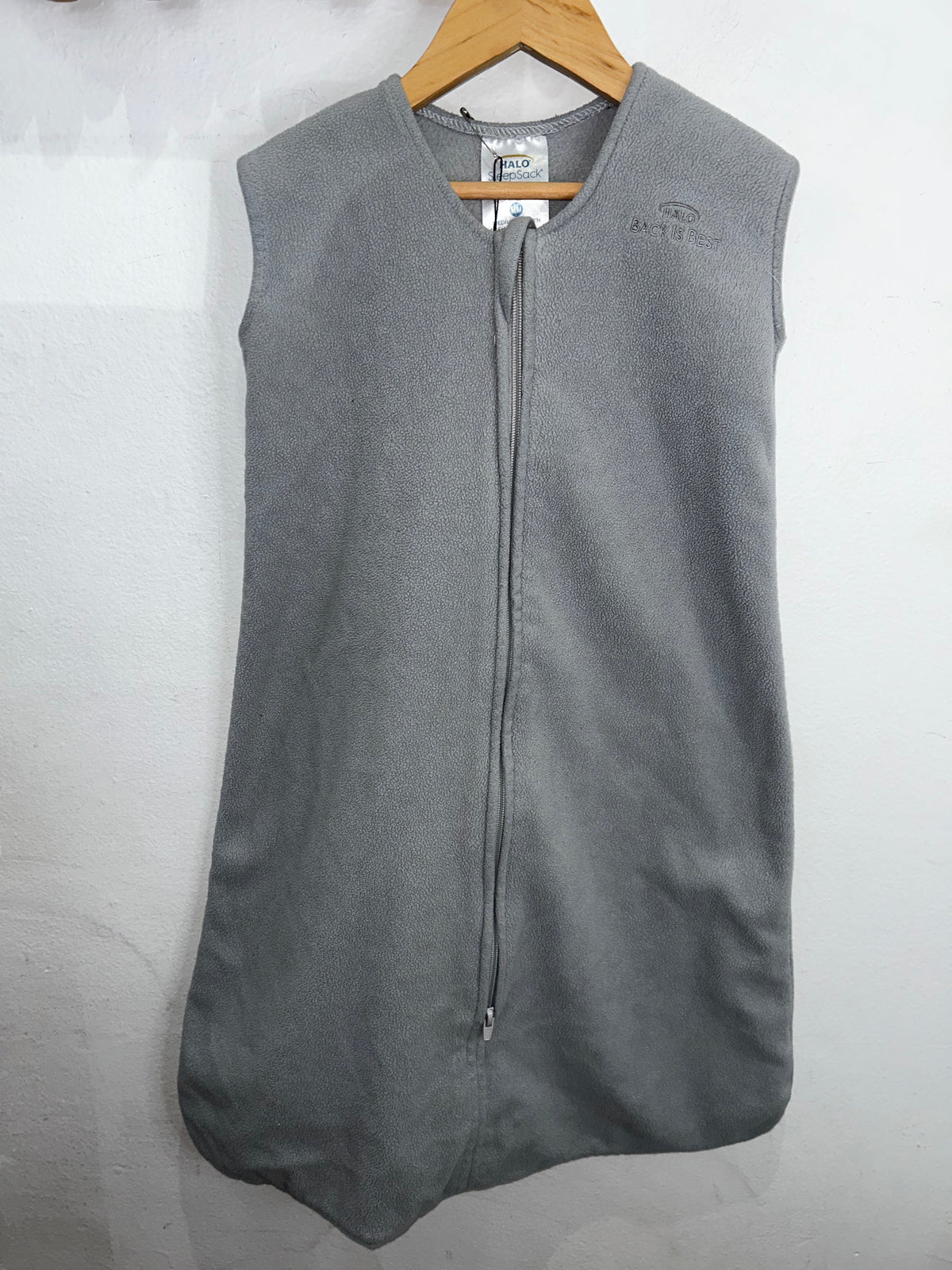 Grey fleece sleepsack 6-12m 0.5TOG