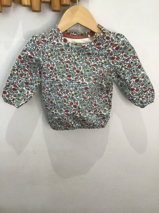 Mauve floral sweatshirt 18m