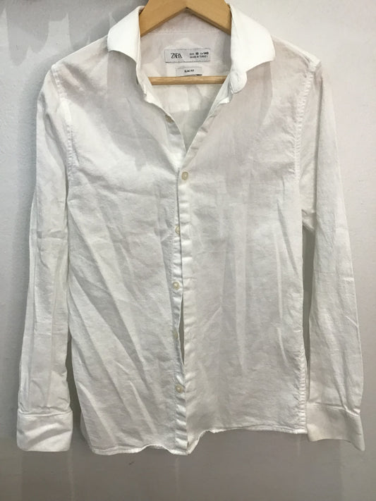 Slim fit wrinkle resistant white shirt 10y