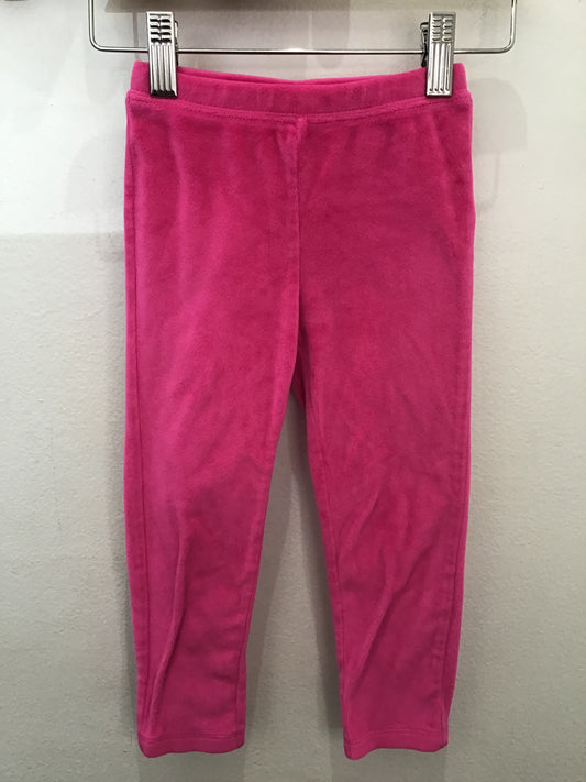 Pink velour leggings 3y