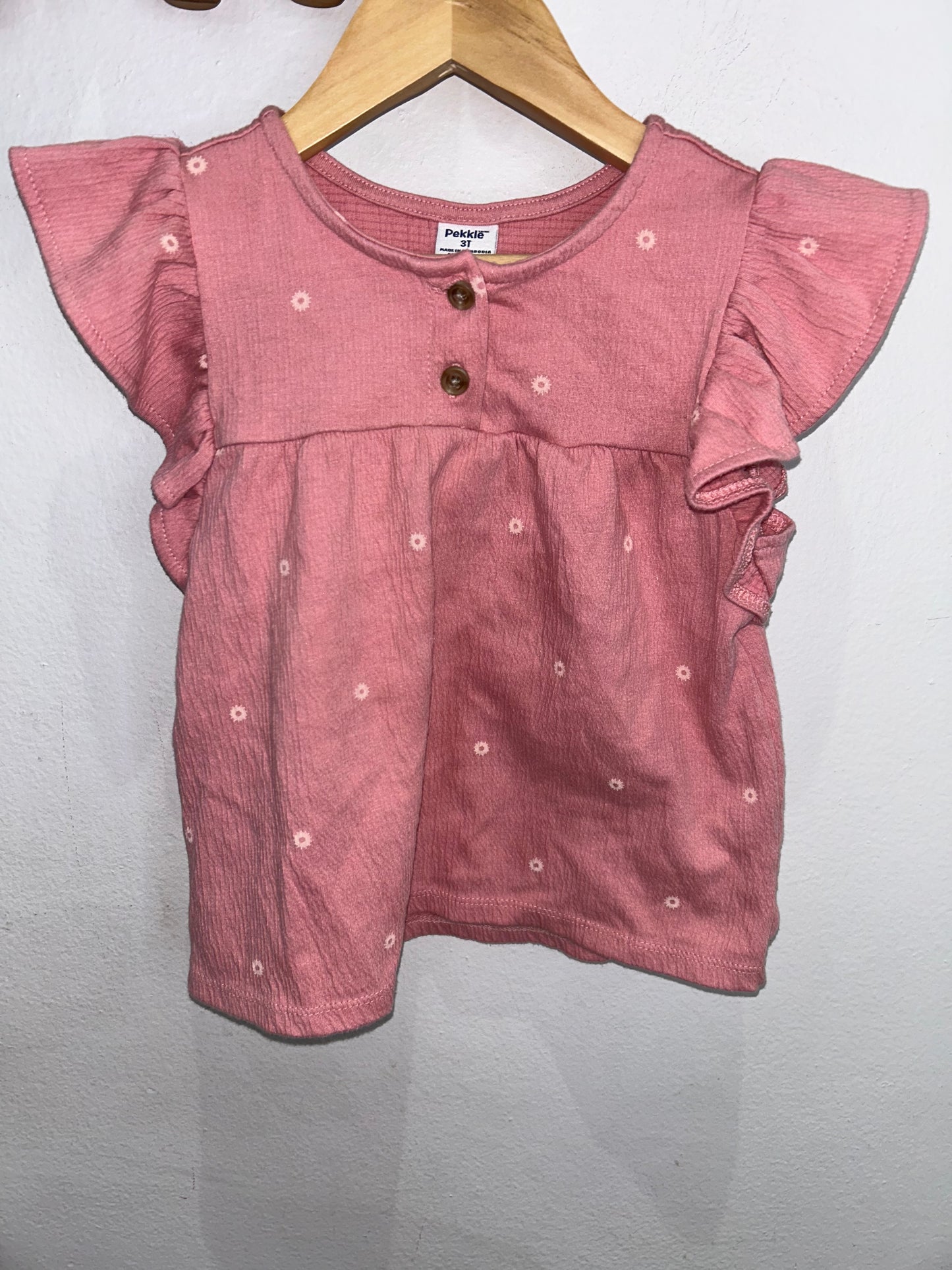 Light pink blouse flowers 3y