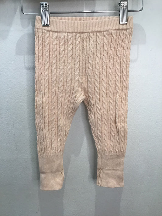 Light peach sweater pants 6-12m