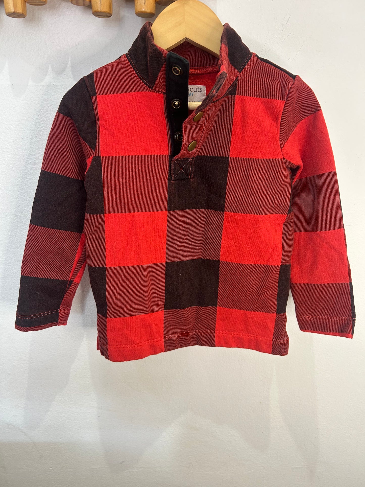 Red squares quarter buttons 2y