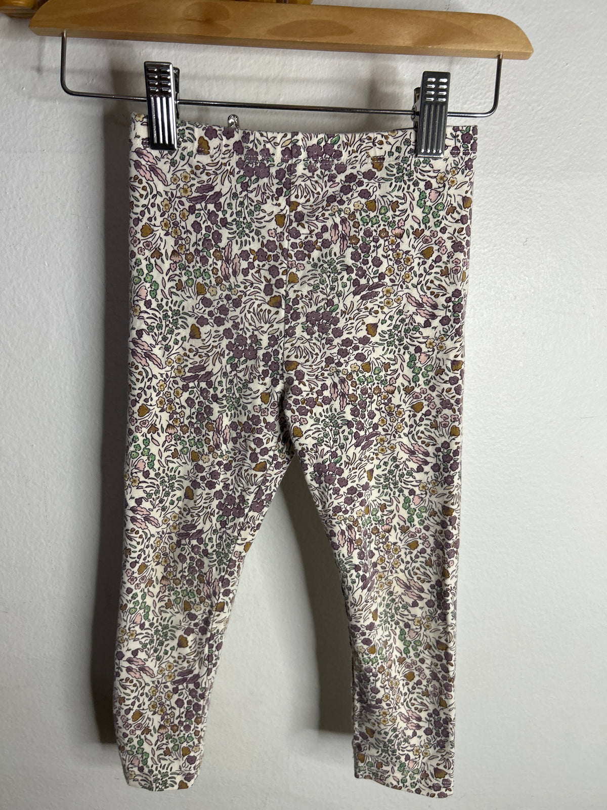 Purple floral leggings 2-3y